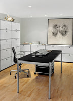 USM Haller table pearl gray white laminate (T59)